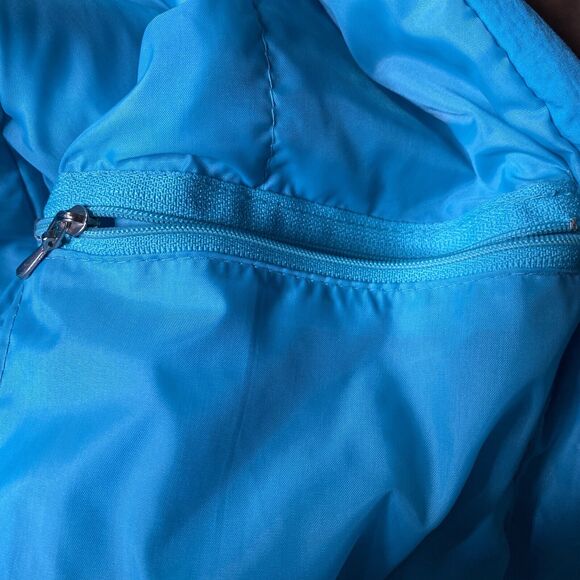 VINTAGE ETIREL Bright Turquoise One Piece Snow Ski Suit Women’s Size 36 / 6-8 - Picture 10 of 12